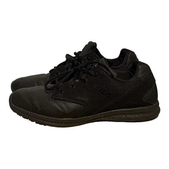 Fila Memory Work shift Black Athletic Sneakers Men's Size 9.5 All Black Gym Work - Picture 4 of 7